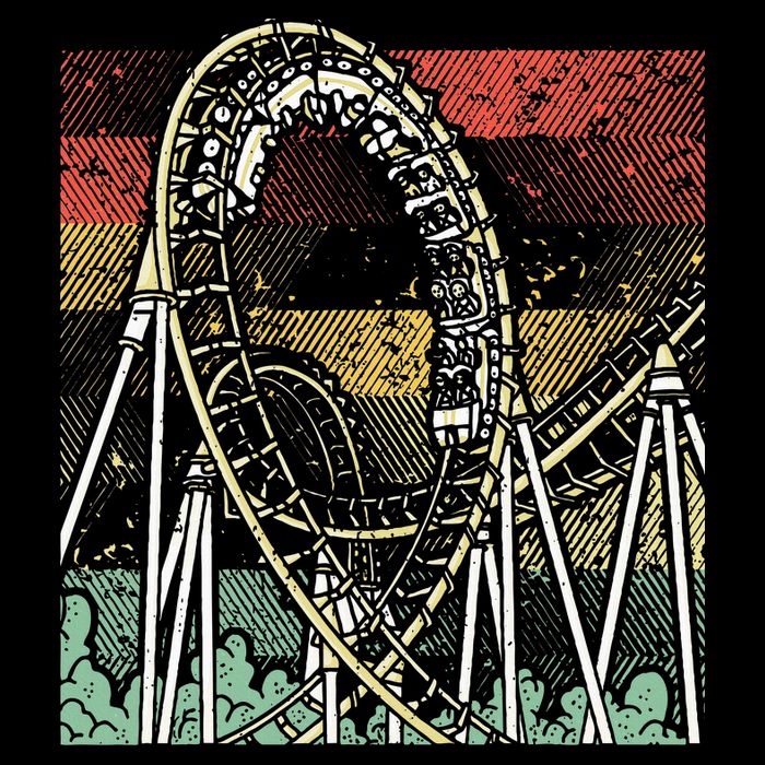 Retro Roller Coaster Sustainable Beanie