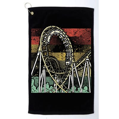 Retro Roller Coaster Golf Towel