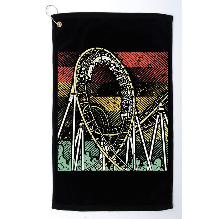 Retro Roller Coaster Golf Towel