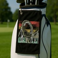 Retro Roller Coaster Golf Towel