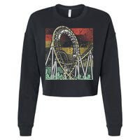 Retro Roller Coaster Cropped Pullover Crew