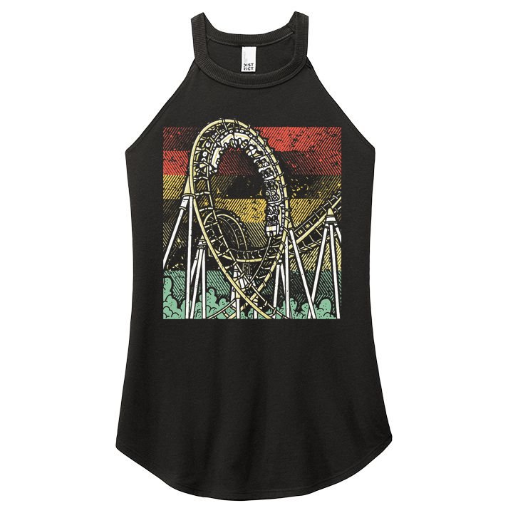 Retro Roller Coaster Women's Perfect Tri Rocker Tank