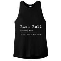 Rick Roll Definition Meme Ladies PosiCharge Tri-Blend Wicking Tank