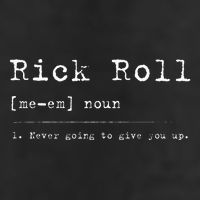 Rick Roll Definition Meme Garment-Dyed Fleece Hoodie
