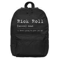 Rick Roll Definition Meme 16 in Basic Backpack