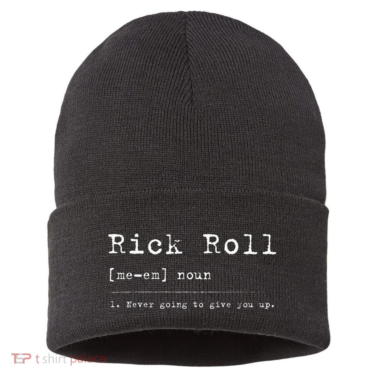 Rick Roll Definition Meme Sustainable Knit Beanie