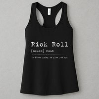 Rick Roll Definition Meme Womens Tank Top