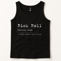 Rick Roll Definition Meme Tank Top