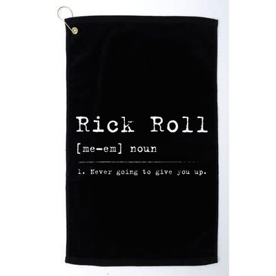 Rick Roll Definition Meme Golf Towel