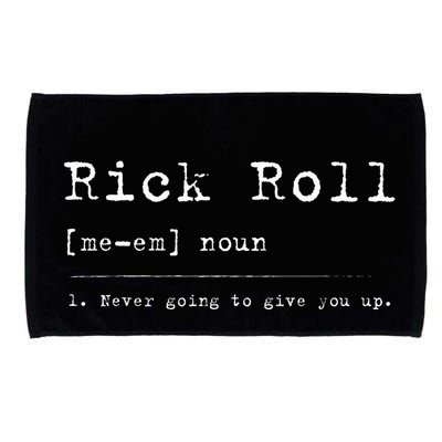 Rick Roll Definition Meme Microfiber Hand Towel