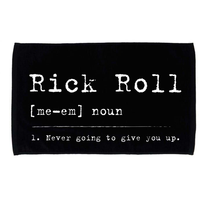 Rick Roll Definition Meme Microfiber Hand Towel