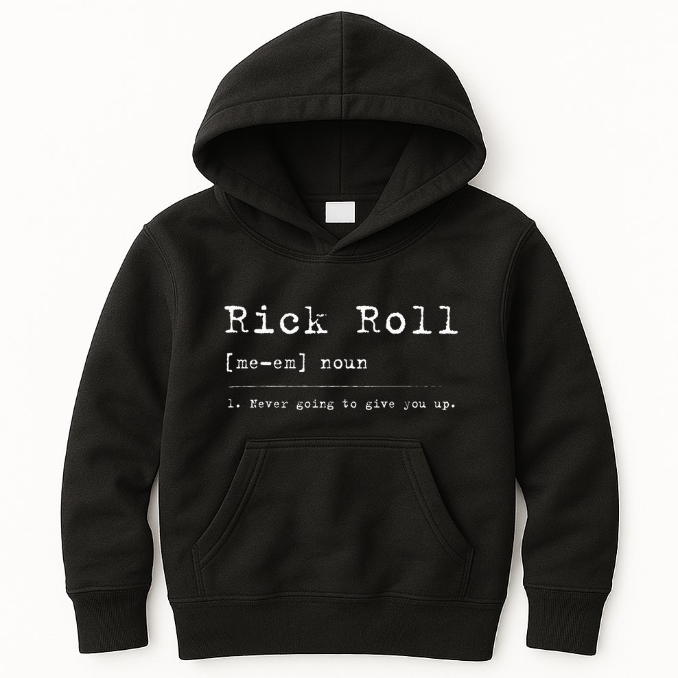 Rick Roll Definition Meme Kids Hoodie