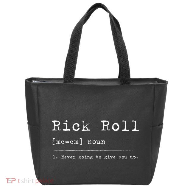 Rick Roll Definition Meme Zip Tote Bag