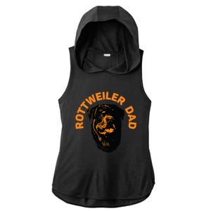 Rottweiler Rottie Dad Daddy Father Funny Ladies PosiCharge Tri-Blend Wicking Draft Hoodie Tank