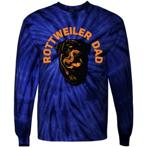 Rottweiler Rottie Dad Daddy Father Funny Tie-Dye Long Sleeve Shirt