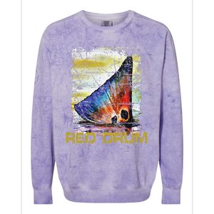 Redfish Red Drum Salty Dad Gift Saltwater Fishing Ocean Fish Colorblast Crewneck Sweatshirt