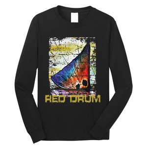 Redfish Red Drum Salty Dad Gift Saltwater Fishing Ocean Fish Long Sleeve Shirt