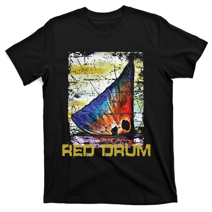 Redfish Red Drum Salty Dad Gift Saltwater Fishing Ocean Fish T-Shirt