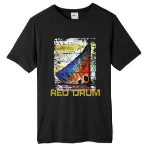 Redfish Red Drum Salty Dad Gift Saltwater Fishing Ocean Fish Tall Fusion ChromaSoft Performance T-Shirt