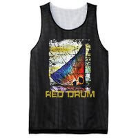 Redfish Red Drum Salty Dad Gift Saltwater Fishing Ocean Fish Mesh Reversible Basketball Jersey Tank