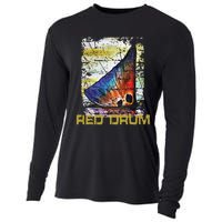 Redfish Red Drum Salty Dad Gift Saltwater Fishing Ocean Fish Cooling Performance Long Sleeve Crew