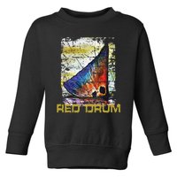 Redfish Red Drum Salty Dad Gift Saltwater Fishing Ocean Fish Toddler Sweatshirt