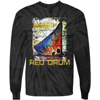 Redfish Red Drum Salty Dad Gift Saltwater Fishing Ocean Fish Tie-Dye Long Sleeve Shirt