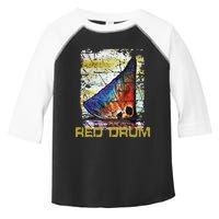 Redfish Red Drum Salty Dad Gift Saltwater Fishing Ocean Fish Toddler Fine Jersey T-Shirt