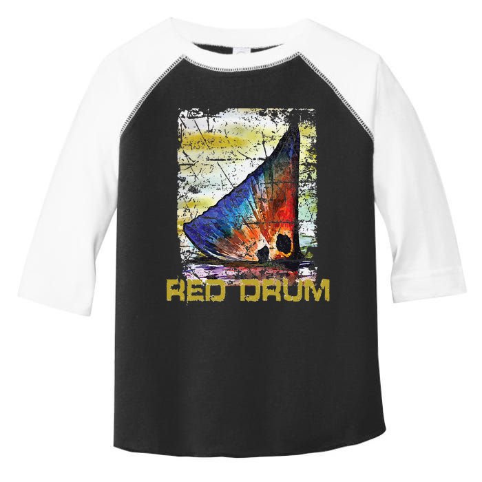 Redfish Red Drum Salty Dad Gift Saltwater Fishing Ocean Fish Toddler Fine Jersey T-Shirt