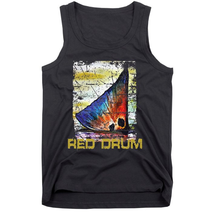 Redfish Red Drum Salty Dad Gift Saltwater Fishing Ocean Fish Tank Top