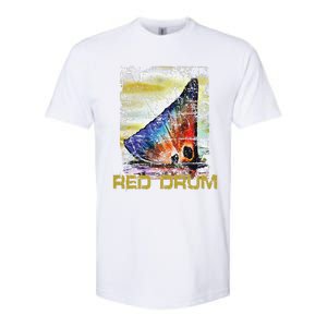 Redfish Red Drum Salty Dad Gift Saltwater Fishing Ocean Fish Softstyle CVC T-Shirt