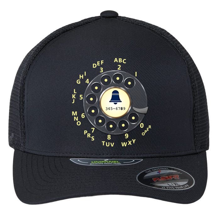 Retro Rotary Dial Flexfit Unipanel Trucker Cap