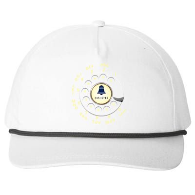 Retro Rotary Dial Snapback Five-Panel Rope Hat