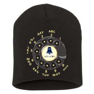 Retro Rotary Dial Short Acrylic Beanie