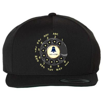 Retro Rotary Dial Wool Snapback Cap