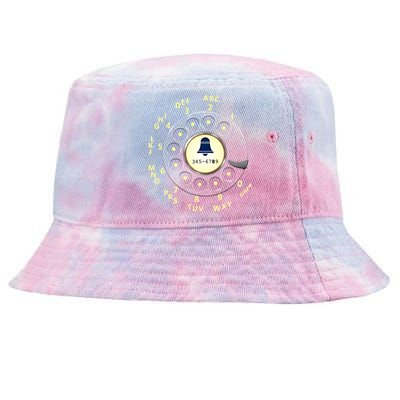 Retro Rotary Dial Tie-Dyed Bucket Hat