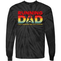 Retro Running Dad Apparel Funny Marathon Tie-Dye Long Sleeve Shirt