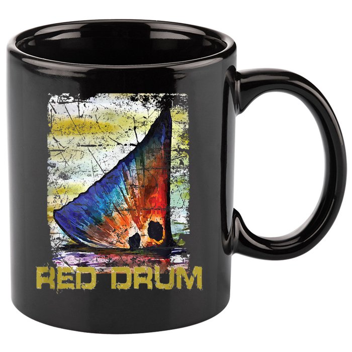 Redfish Red Drum Salty Dad Saltwater Fishing Ocean Fish 11oz C Handle Ceramic Mug
