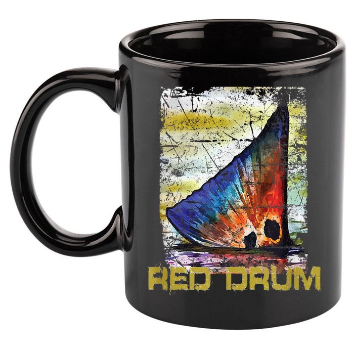 Redfish Red Drum Salty Dad Saltwater Fishing Ocean Fish 11oz C Handle Ceramic Mug