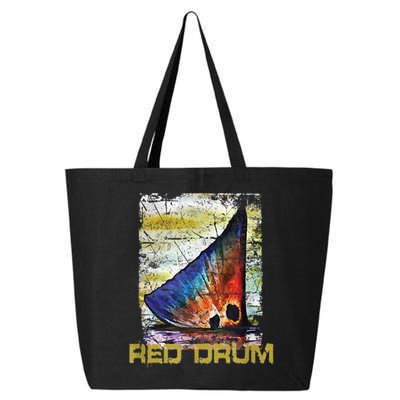Redfish Red Drum Salty Dad Saltwater Fishing Ocean Fish 25L Jumbo Tote