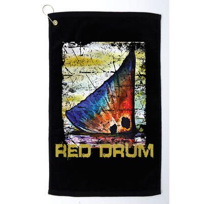 Redfish Red Drum Salty Dad Saltwater Fishing Ocean Fish Golf Towel