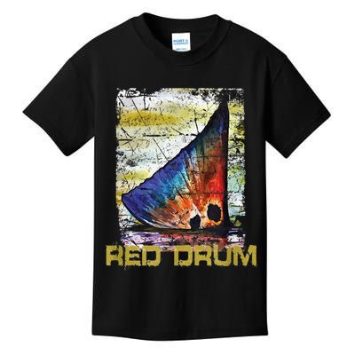 Redfish Red Drum Salty Dad Saltwater Fishing Ocean Fish Kids T-Shirt