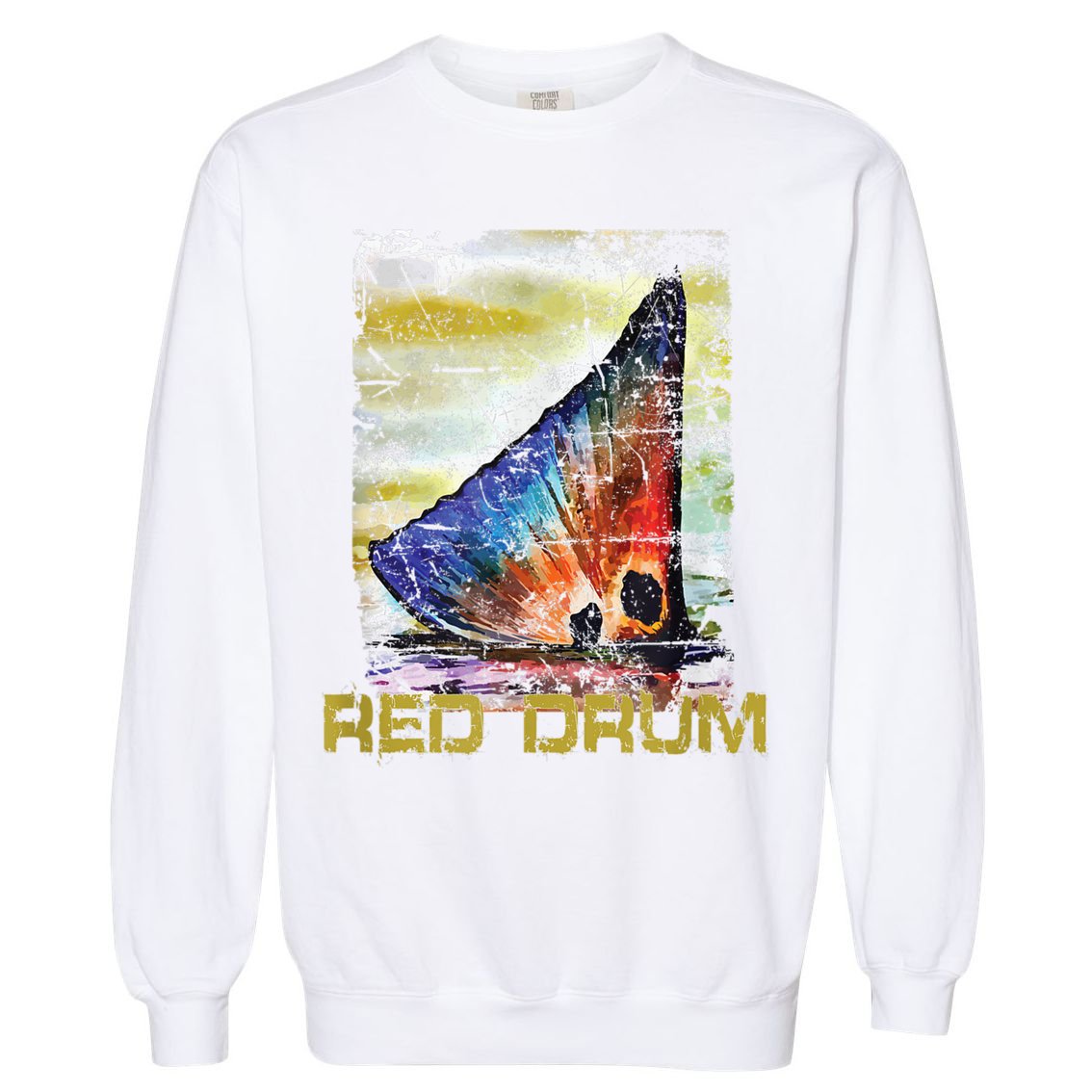 Redfish Red Drum Salty Dad Saltwater Fishing Ocean Fish Garment-Dyed Sweatshirt