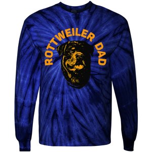 Rottweiler Rottie Dad Daddy Father Funny Tie-Dye Long Sleeve Shirt