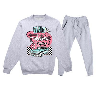 Retro Rockabilly Dance Party Premium Crewneck Sweatsuit Set