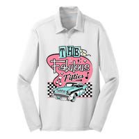 Retro Rockabilly Dance Party Silk Touch Performance Long Sleeve Polo