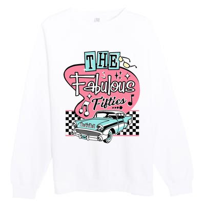 Retro Rockabilly Dance Party Premium Crewneck Sweatshirt