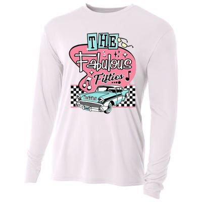 Retro Rockabilly Dance Party Cooling Performance Long Sleeve Crew