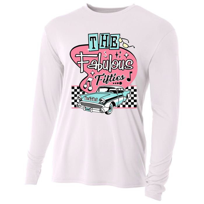 Retro Rockabilly Dance Party Cooling Performance Long Sleeve Crew