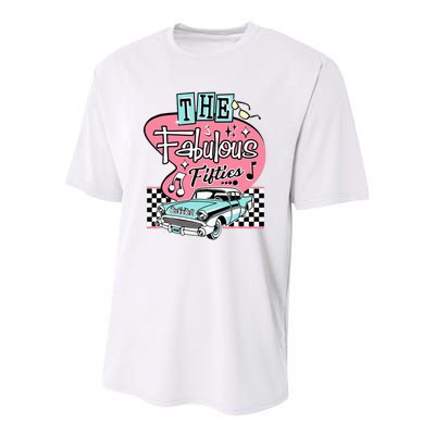 Retro Rockabilly Dance Party Youth Performance Sprint T-Shirt